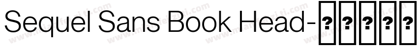Sequel Sans Book Head字体转换